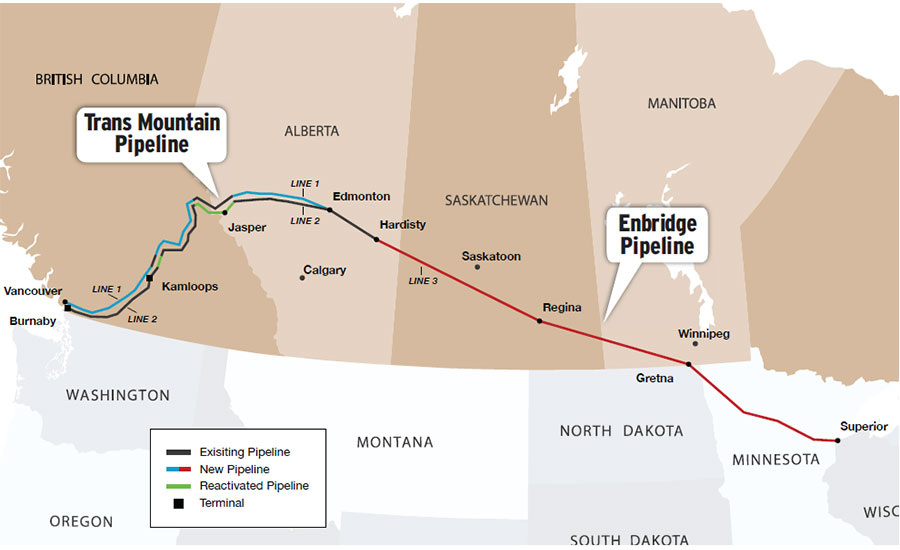 Canada oil pipelines