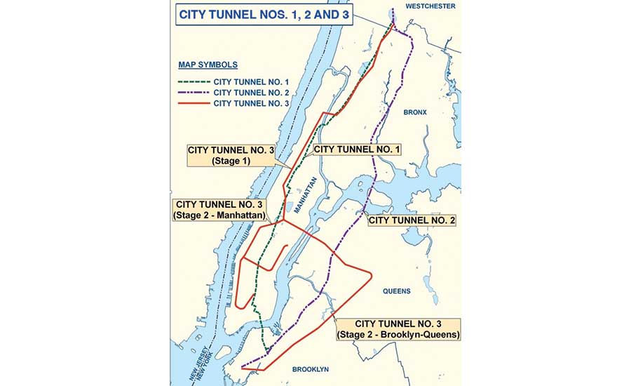 NYC water tunnel map