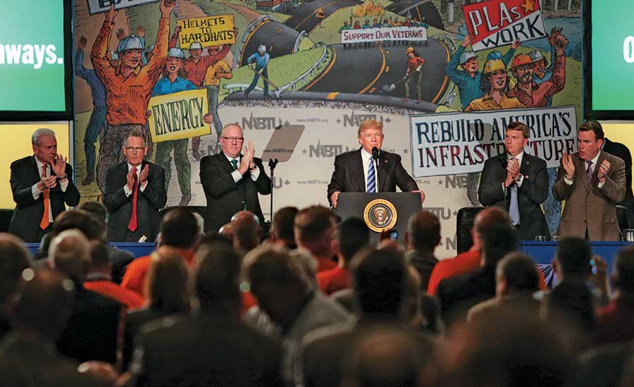 Trump and North America’s Building Trades Unions annual legislative conference