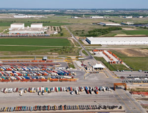 A view of Alliance’s Global Logistics Hub, which offers strategic multi-modal transportation access.