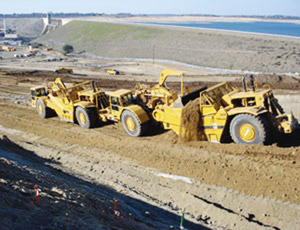 Equipment at the Folsom Lake project site