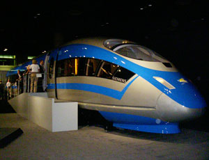 Attendees to the forum could board a Siemens high-speed rail train.
