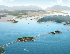Korea’s 8.2-km-long sea link will connect the mainland to Geoje Island through three islets.