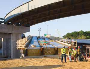 As part of the contract, the design-build team is building connections to the Springfield Interchange at the segment’s south end.