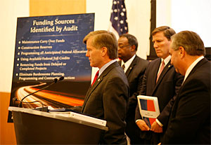 Virginia Gov. Bob McDonnell wants recently uncovered transportation funds contracted by Dec. 1.