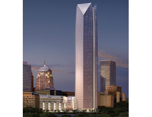 Designed to be 850 ft tall, the Devon World Headquarters Tower is on course to become the tallest building in Oklahoma.