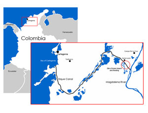 map, colombia, canal