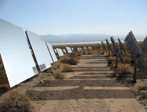The Ivanpah solar thermal megaproject in California’s Mojave Desert is set to produce 400 MW of power.