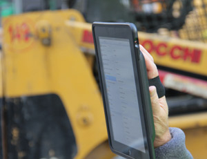The HandStand makes it easy to hold an iPad at the jobsite or in a meeting. 