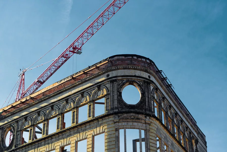 Facade of Ferdinand Building, Dudley Square, Boston