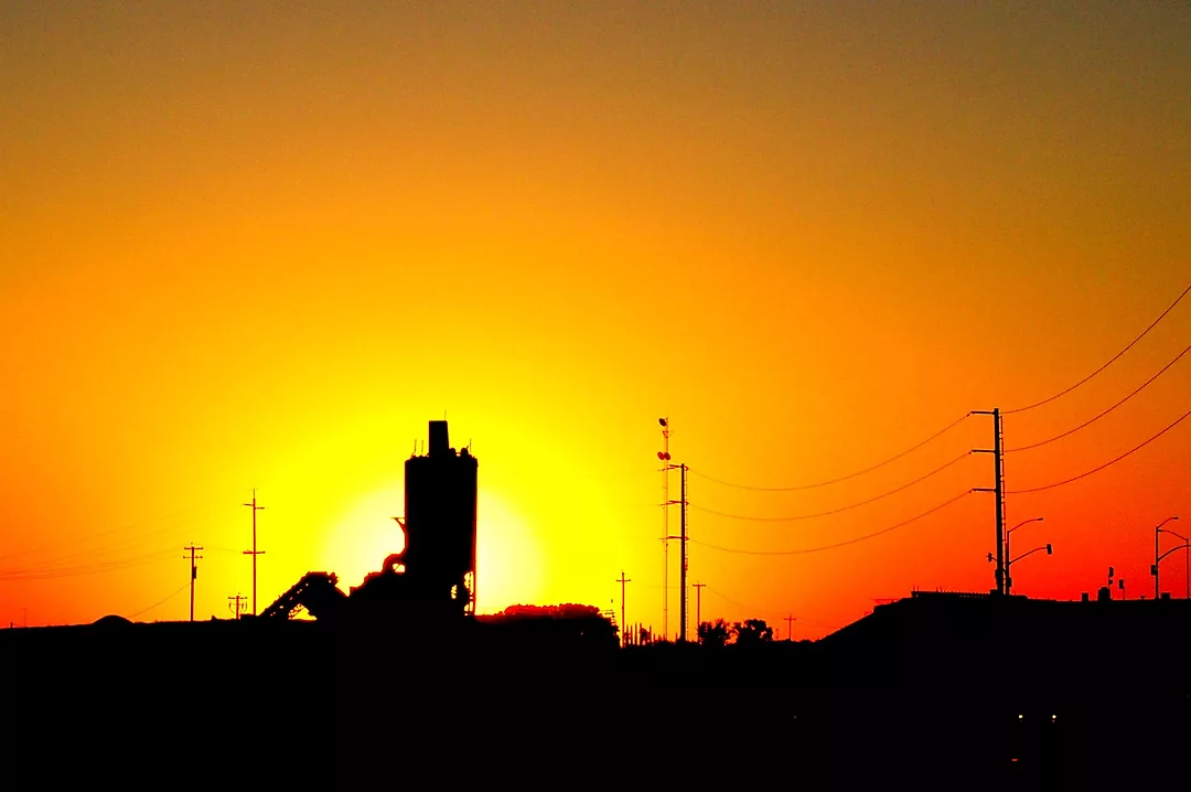 Mission Ave Int. Sunset Over Conc. Plant.jpg