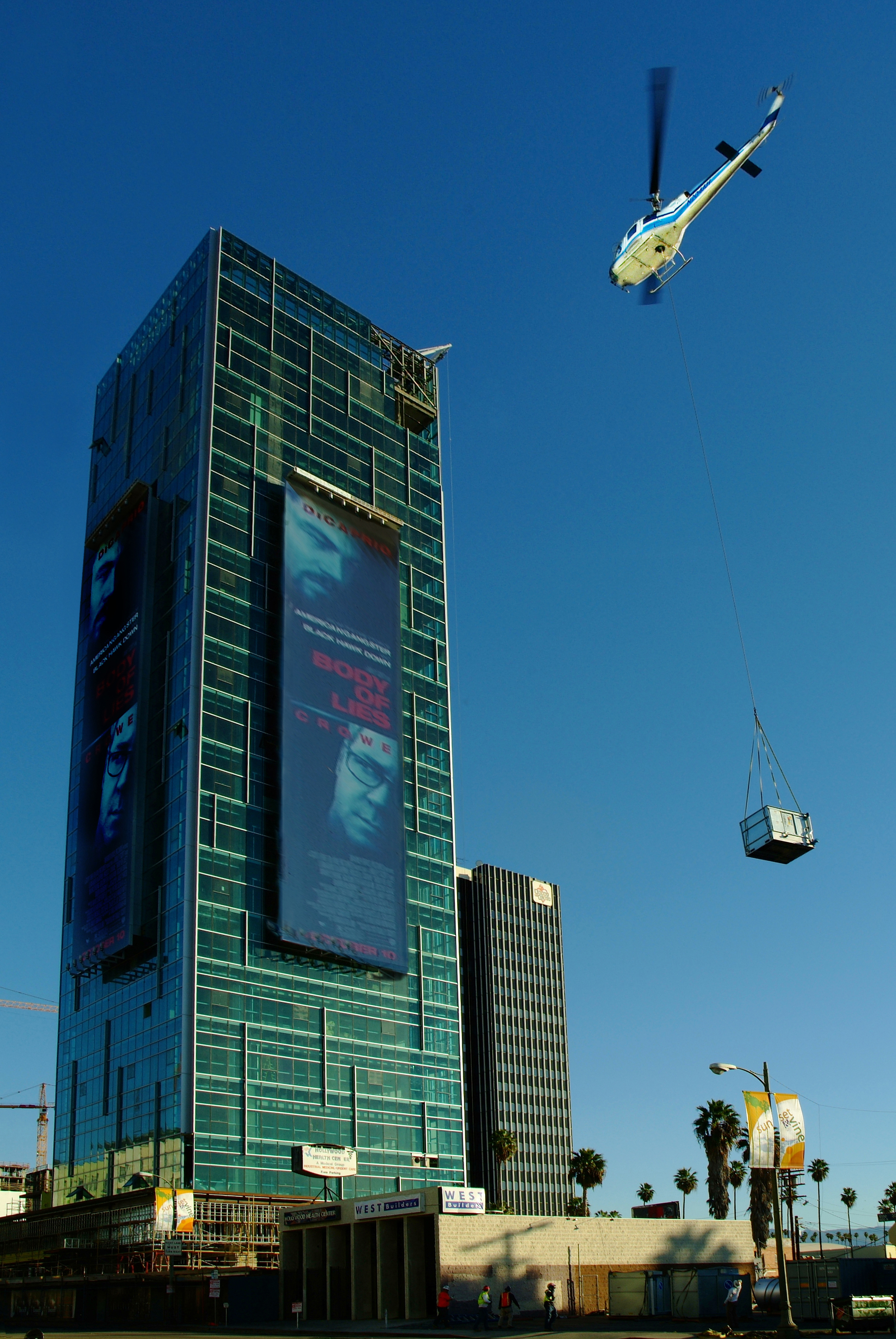 Sunset & Vine Helicopter Rig Lift