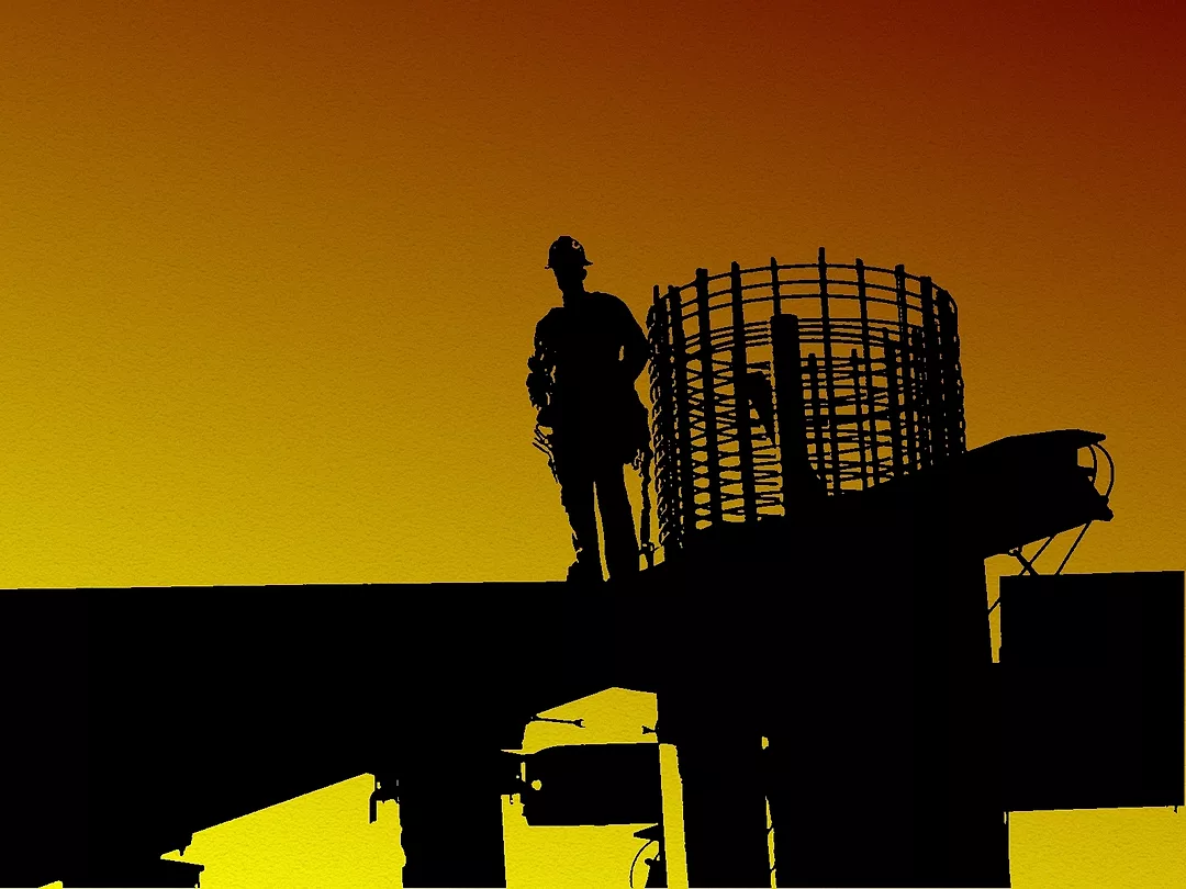 Iron Worker on Falsework