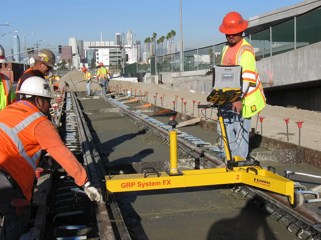 Slab Track Construction with Amberg GRP Trolley