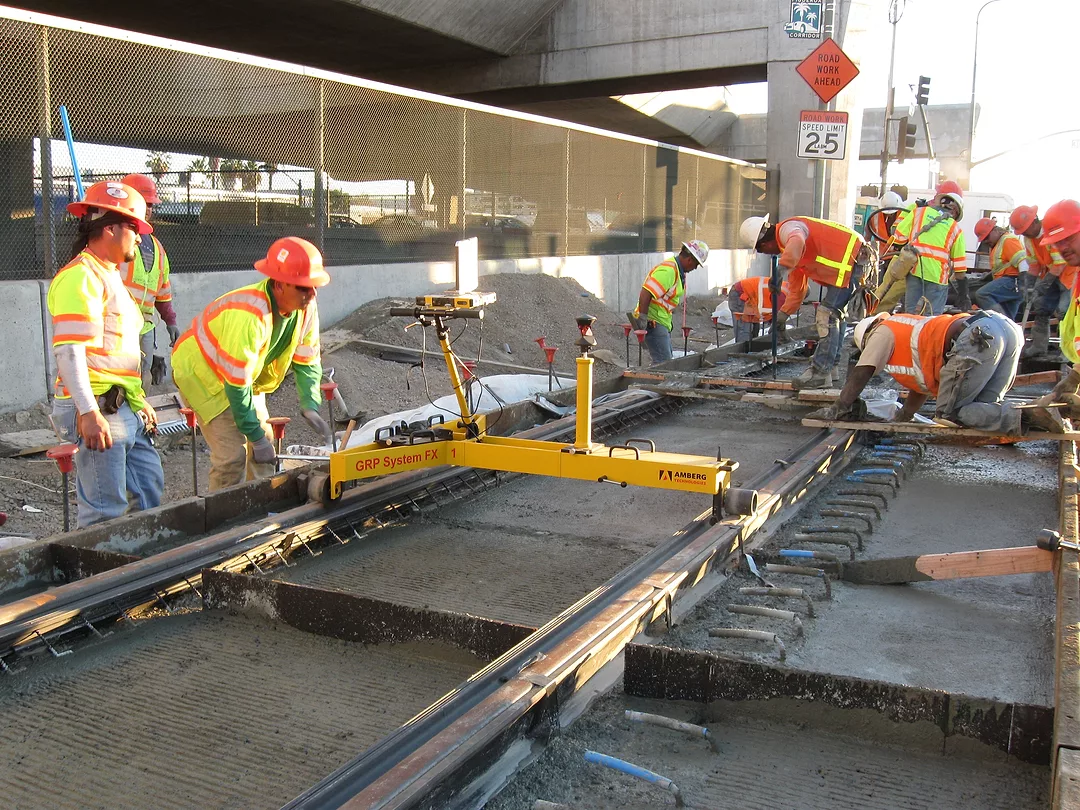 Slab Track Construction with Amberg GRP Trolley
