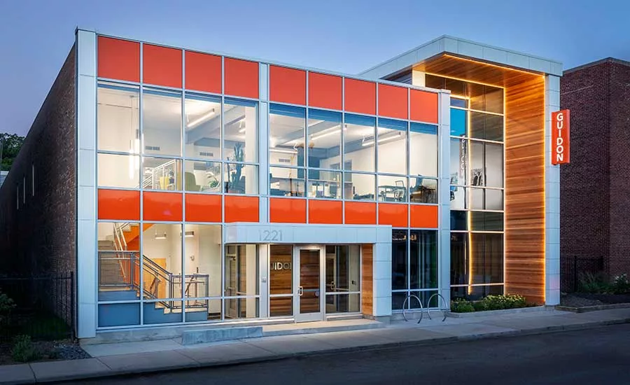 Guidon Design Headquarters Exterior - LEED v4 Platinum Certified