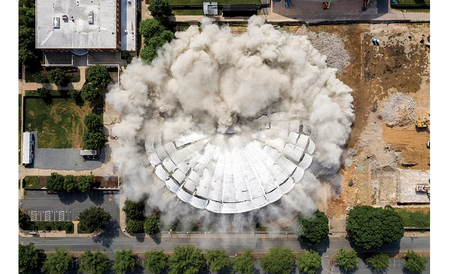 UVA University Hall Implosion, Charlottesville, Va.