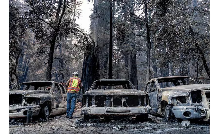 CZU Lightning Complex Fires Santa Cruz Mountains, Calif.