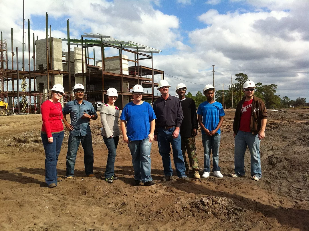 Valencia College's Building Construction Tech Students Tour Building Project Led by Charles Perry Partners