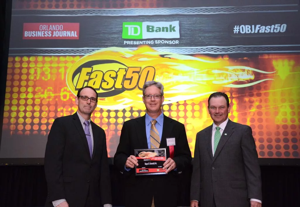 Roger B. Kennedy, Inc. receives Orlando Business Journal "Fast 50" Award for Third Consecutive Year