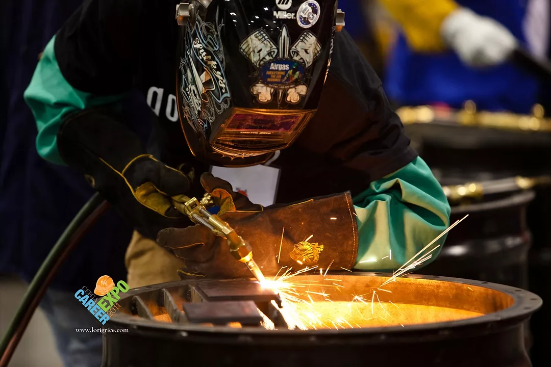 SkillsUSA Student Competing in Welding