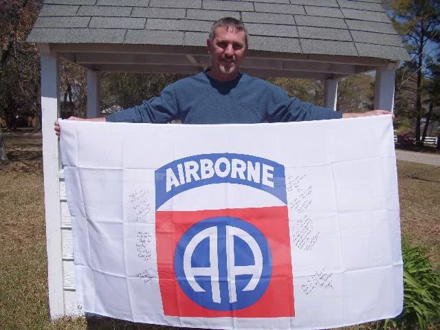 Tom Jones Awarded Airborne Flag by Archer Western-