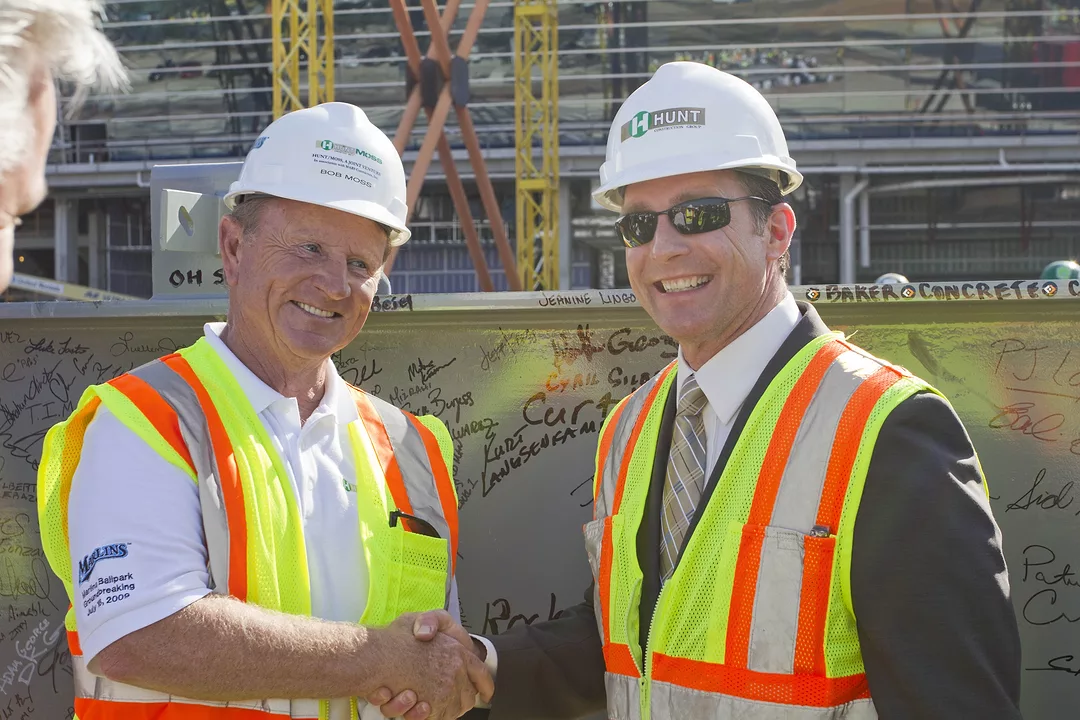 Key Players Celebrate Marlins Ballpark Topping-Out