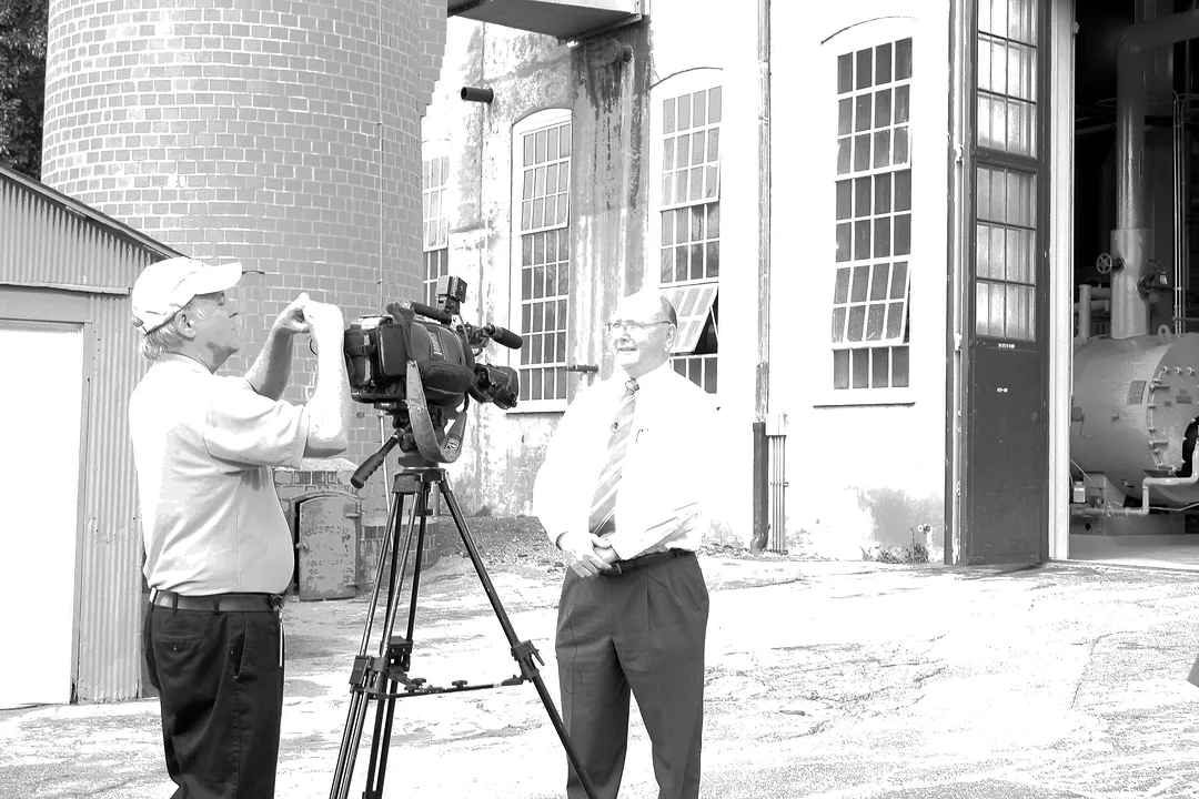 Jim Lage from Brady being Interviewed for the Evening News