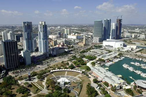 Construction on Miami's Brickell Avenue