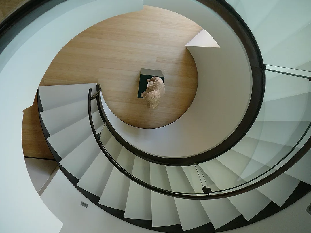 Residential Spiral Bronze Staircase