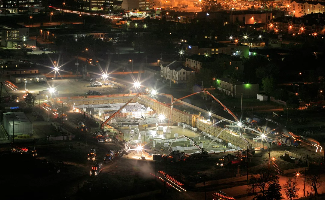 Mid-Campus Texas Medical Center Begins With Massive Mat Pours