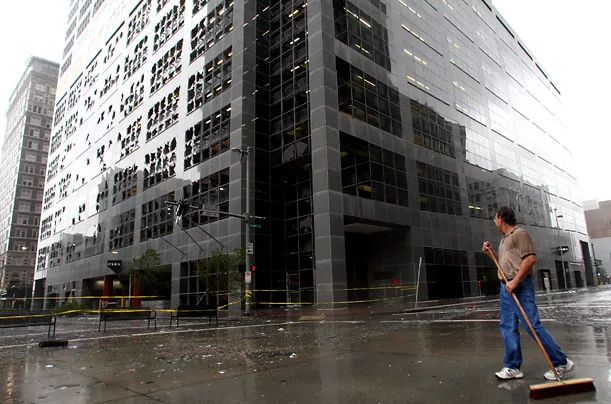 After Hurricane Ike: Clean Up in Downtown Houston