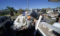 debris from hurricane damaged home debris from hurricane damaged home