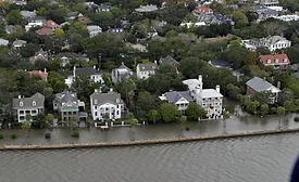 Hurricane Matthew caused flooding in Charleston in October 2016
