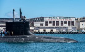 USS Missouri submarine departs Pearl Harbor Naval Shipyard