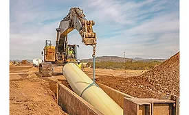 bulldozer and pipe