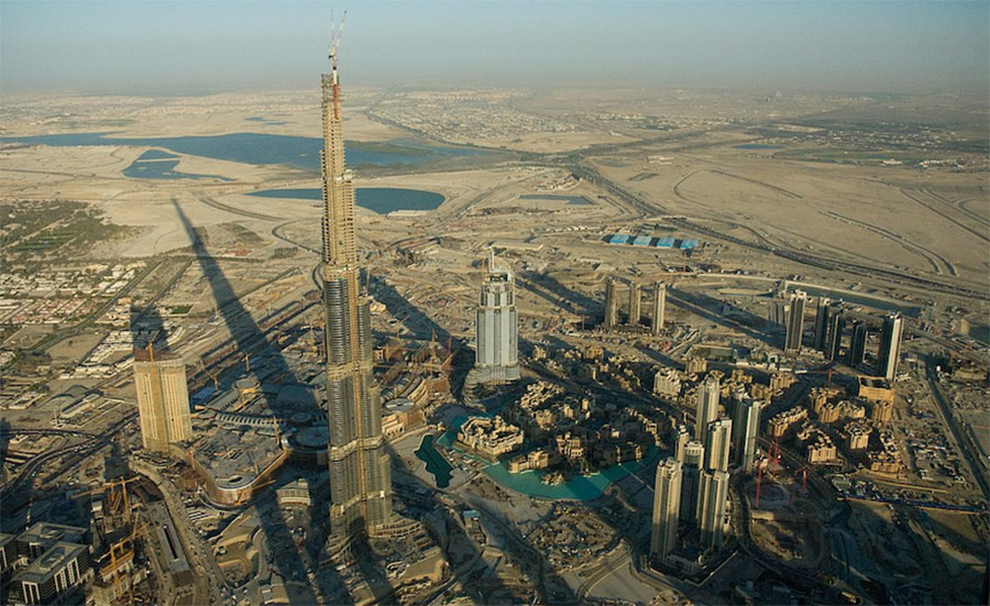 The Burj Khalifa towers