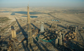 The Burj Khalifa towers