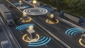 Wifi symbols on a highway
