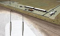 A rendering of a planned salt mine 