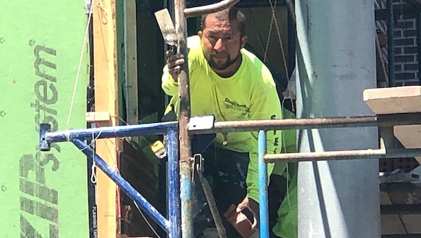 worker on hot day