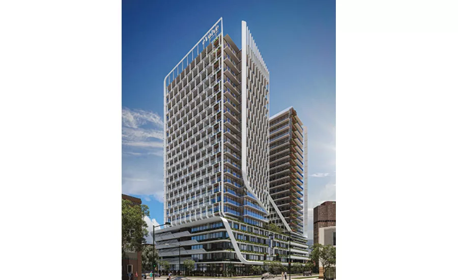 two residential towers in Denver