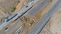 aerial photo of washed out bridge aerial photo of washed out bridge
