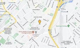 A construction fell from a project site in the South End neighborhood of Boston