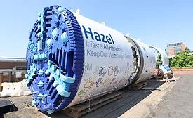 The tunnel boring machine for the Alexandria, Va.