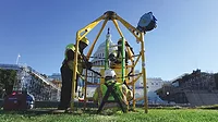 a crew working near the capital building a crew working near the capital building