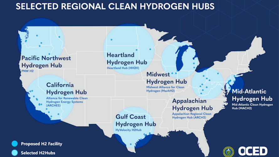 Hydrogen Hubs Picked for $7B in US Funding See 220K New Jobs to Build Network