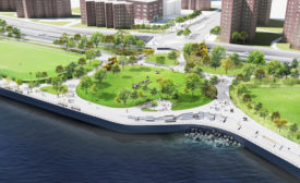 A rendering of the East-Side-Coastal-Resiliency-Project