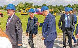 Granholm at a ribbon cutting