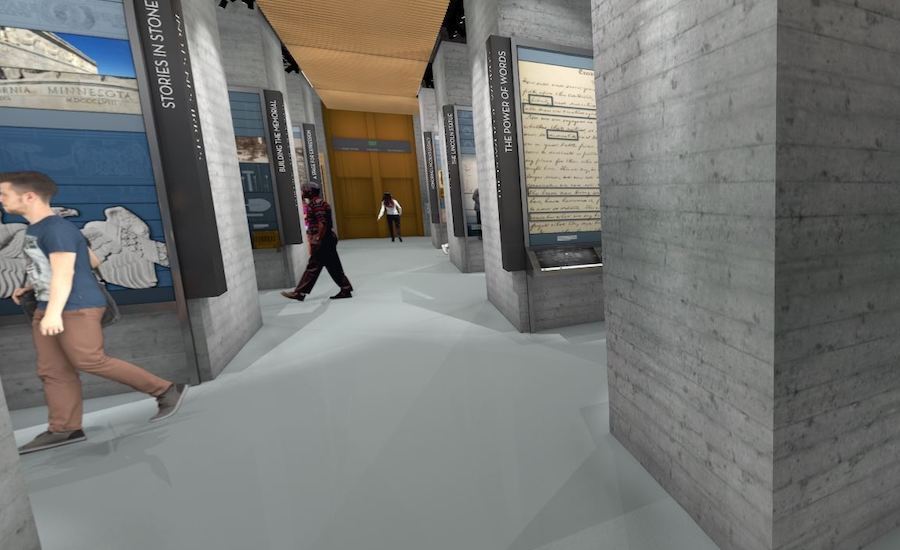 Rendering-showing-the-exhibit-areas-in-the-Lincoln-Memorial-undercroft
